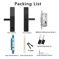 Serrure de poignée de porte intelligente sans clé pour chambre à coucher, en alliage d'aluminium, avec empreinte digitale, sécurité cloud TTlock, application domestique, serrure numérique pour hôtels extérieurs