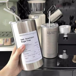 كوب سفر معزول حراريًا مصنوع من الفولاذ المقاوم للصدأ بجدار مزدوج مع غطاء ومقبض - Product Image 6