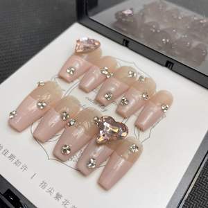 <span class=keywords><strong>Faux</strong></span> <span class=keywords><strong>ongles</strong></span> français faits à la main avec strass, couverture complète, ballerine, manucure coréenne, décoration, portables, orange, <span class=keywords><strong>magasin</strong></span> de <span class=keywords><strong>faux</strong></span> <span class=keywords><strong>ongles</strong></span> - Product Image 1