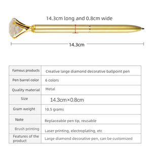 ปากกาเพชรเม็ดใหญ่ ประดับ<span class=keywords><strong>ค</strong></span>ริสตัล พร้อมไฟหลากสี  โลโก้สั่งทำพิเศษ <span class=keywords><strong>ส</strong></span>ีโรสโกลด์ ชมพู  ประดับเพชรเม็ดใหญ่  ประดับอัญมณีชั้นดี - Product Image 5