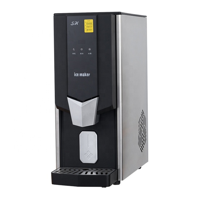 Hotel Counter Top 80kg Day Output Stainless Steel Electric Commercial Nugget Ice Maker Dispenser with 5KG Bin