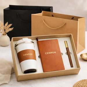 Promotional Corporate Gift Box Set: Custom <b>Notebook</b>, Insulated Tumbler and Metal Pen for Clients - Product Image 6