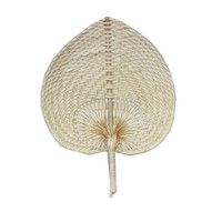 Hiçbir MOQ zanaat çocuk serin ve retro örgü el Fan kalp/Handwoven kişiselleştirilmiş palmiye Rattan el fanlar