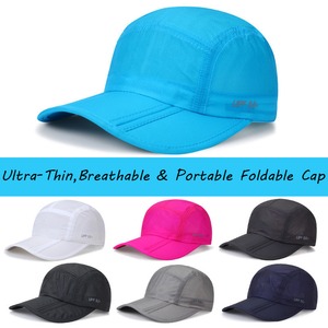 หมวกเบสบอลกีฬากลางแจ้ง ป้องกันแสงแดด UPF50+ ผ้าตาข่าย ระบายอากาศ แห้งเร็ว 100% โพลีเอสเตอร์ ปรับขนาดได้ พับเก็บได้ - Product Image 4