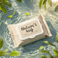 Serviette en papier de petite capacité personnalisée lingettes humides pour enfants sac d'emballage en plastique sac d'étanchéité arrière emballage portable
