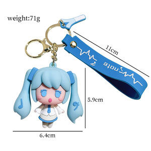 4 Colors <b>Keychain</b> PVC <b>Anime</b> Figure Sweet Flower Fairyed Sakuraed Cute Key Chains Pendant Doll Toys Props - Product Image 5