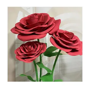 Nhân Tạo EVA Foam Rose Flower Khổng Lồ Wedding Party Tổ Chức Sự Kiện Trang Trí Hoa Handmade Ngoài Trời Không Thấm Nước Rose