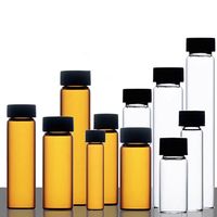 Flacons d'échantillon en verre transparent ambré de 50ml avec bouchons à vis pour échantillon d'huile flacons de parfum d'aromathérapie parfum léger