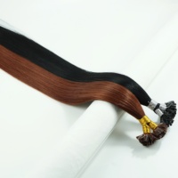 Extensions de cheveux humains à la kératine, extensions de cheveux humains à pointe en U, cheveux vierges Remy, cuticules alignées, pointe en U, vente chaude