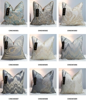 Housse de coussin jacquard 22x22 24x24 pouces, taie d'oreiller carrée décorative, housse de coussin décorative style occidental pour la maison et l'hôtel