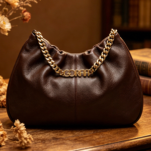 Bolso de Hombro de PU Texturizado con Diseño de Cadena, Estilo Nuevo de Diseñador, Personalizable con Marca Propia, Aspecto de Cuero Suave - Product Image 2