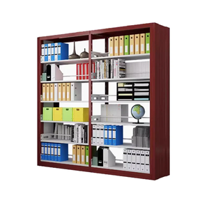 Étagère à livres moderne réglable en acier et en bois pour les bibliothèques scolaires, les meubles de salon avec des étagères murales en métal - Product Image 5