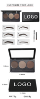 Chain échantillon gratuit, marque privée, sourcils longue durée, 3 couleurs, sourcils, pommade, Kit de maquillage, Gel pour sourcils, sourcils imperméables