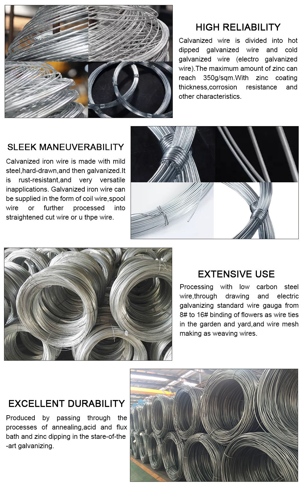 1008 Heavy Zinc Coating Gi Wire Armouring Cable