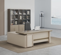 Scrivania Moderna in Legno per Ufficio, Set di Lusso per Manager e CEO, Tavolo da Lavoro Esecutivo