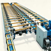 Cama de enfriamiento de extrusión de aluminio de 1000T, 45KW, 380V, con mesa de desplazamiento PLC y línea de transporte con extractor de estiramiento