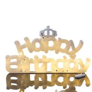 Panneau LED Joyeux Anniversaire en plastique, décor lumineux pour la décoration de fête d'anniversaire - Product Image 5