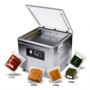 High-quality Single-chamber Automatic Electric <b>Vacuum</b> Sealing Machine for Commercial Meat Cube Packaging Paper Stand-up Pouch - Product Image 1