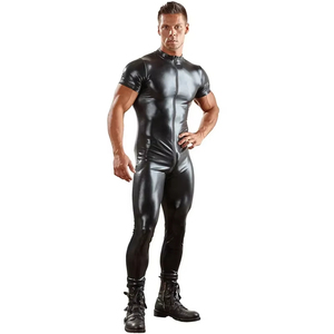 Combinaison <span class=keywords><strong>en</strong></span> cuir PU sexy <span class=keywords><strong>pour</strong></span> <span class=keywords><strong>homme</strong></span>, combinaison moulante intégrale, combinaison à fermeture éclair sur le devant, entrejambe ouvert, costume <span class=keywords><strong>en</strong></span> <span class=keywords><strong>latex</strong></span> Zentai, taille 3XL - Product Image 2