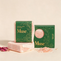 Boîte en carton personnalisée pour savon artisanal naturel pur, avec matériaux recyclés, revêtement UV et doublure en éponge pour emballage cosmétique