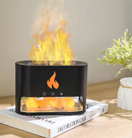 Le plus récent diffuseur d'humidificateur d'air de flamme 3D Unique USB 250ml cristal pierre de sel 7 couleurs lumière Rock flamme diffuseur d'arôme pour chambre