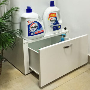 Base de <span class=keywords><strong>Lavadora</strong></span> Elevada de Acero, Mueble de Almacenamiento para Lavandería, Color Blanco, con Cajón de Almacenamiento - Product Image 4