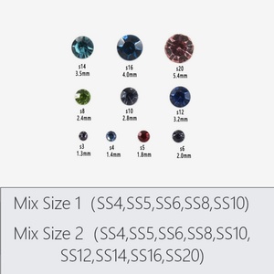Strass en verre Oleeya à dos pointu, tailles assorties, perles de cristal en vrac en gros pour bijoux, ongles et accessoires DIY - Product Image 5