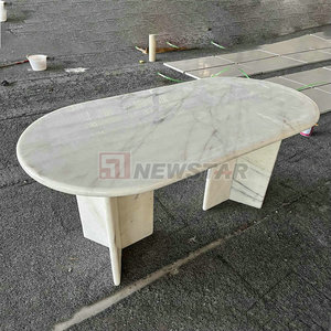 Đồ Nội Thất Travertine Đá Cẩm Thạch Trang Trí Nhà Cửa Cột Bàn Đá Tự Nhiên Bệ Để Bàn Hiện Đại Bàn Ăn Travertine 180Cm - Product Image 5