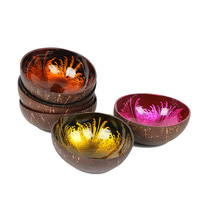 Bol à noix de coco décoratif en coquille de noix de coco, vente en gros