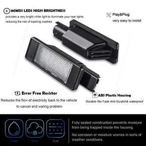 Luz LED para Matrícula de Citroën C5 Tourer Wagon Grand 4 Picasso C3 III <span class=keywords><strong>C4</strong></span> <span class=keywords><strong>Cactus</strong></span> Peugeot 3008 II 208 2008 308 207 CC - Product Image 3