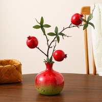Ornements de fruits, grenades décoratives, décorations de table à manger, vases en céramique en forme de grenade, objets artisanaux, décorations.