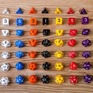 ชุดลูกเต๋าอะคริลิกแกะสลัก 7 ชิ้น รูปทรงหลายเหลี่ยม มุมฉาก สำหรับเกม DND RPG และเกมกระดาน ลดราคาพิเศษ - Product Image 2
