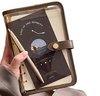 Cuaderno A6 Transparente de PVC con Estampado Lindo para Mujer, Diario de Hojas Sueltas, Planificador Suave, Estilo A5 Estético