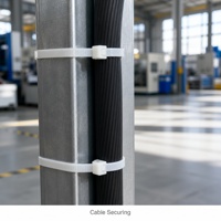 Attaches de câbles en nylon plastique ZCEBOX PA66 pour gestion de câbles industriels, auto-bloquantes, robustes, pour usage intérieur
