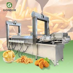 Freidora automática continua de pollo frito crujiente, falafel, patatas fritas y pavo frito con cinta transportadora - Product Image 1