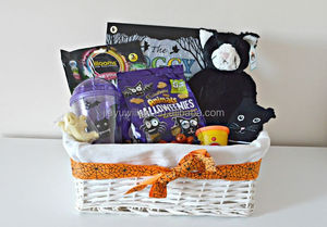 JY Kids <span class=keywords><strong>Lin</strong></span> Stoff Halloween Korb gestreifte Wicker Beauty Geschenk korb aus Weide - Product Image 6