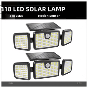 318 <b>LED</b> Solar <b>Motion</b> <b>Sensor</b> Outdoor Wall & Street Lamp 3 Modes IP65 Waterproof CE Certified Home & Garden Use - Product Image 2