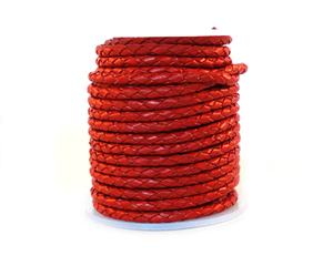 Cordons ronds en cuir tressé Cordons métalliques tressés en cuir véritable 3mm pour la fabrication d'accessoires de bijoux DIY Craft - Product Image 4