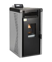 Poêle à granulés PANSEE PD-80 8KW, foyer à haute efficacité (89,5%), commande WiFi, alimentation automatique, style européen, acier, moderne, villa
