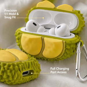 Estuche para Auriculares de PVC con Forma de Durián y Logotipo Personalizado, Funda Protectora de PVC Suave con Diseño de Fruta para <span class=keywords><strong>AirPods</strong></span> y Auriculares Inalámbricos, Regalo Promocional - Product Image 4