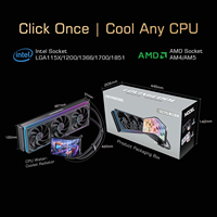 Refroidisseur d'eau AIO RGB LOVINGCOOL Super Screen 360mm pour processeur, dissipateur thermique dynamique surdimensionné pour ordinateur de jeu