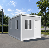 Maison conteneur préfabriquée 20 pieds, modulaire et emballée, pour le logement des travailleurs sur chantier et les camps