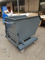 Meilleur prix : Accessoires de chariot élévateur à benne basculante, bac basculant, trémie auto-vidante, moteur, pompe, acier inoxydable, 1000-2500 kg