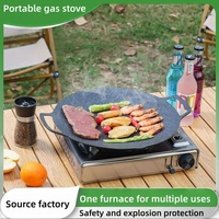 Réchaud manuel portable léger en acier inoxydable au butane avec allumage pour le camping et les pique-niques en toutes saisons
