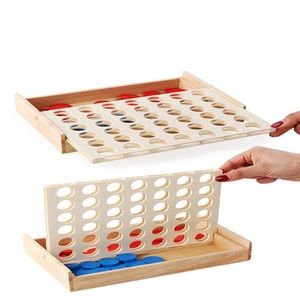 Jeu de société en bois Connect 4 avec logo personnalisé, Montessori, pliable, jeu de <span class=keywords><strong>ligne</strong></span> de 4, jeu de société en bois 4 en <span class=keywords><strong>ligne</strong></span> - Product Image 6