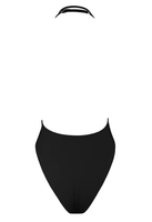 Maillot de bain une pièce personnalisé en tissu RPET, ajustable, à double bretelle, dos nu, coupe haute, ajusté, pour la plage