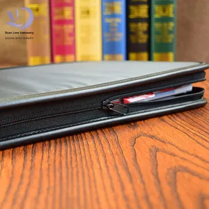 โรงงานขายส่งแฟ้มหนัง PU แบบซิปอเนกประสงค์ A4 DA-004 สำหรับธุรกิจ มีสินค้าในสต็อก สำหรับเอกสารและสัญญา - Product Image 4