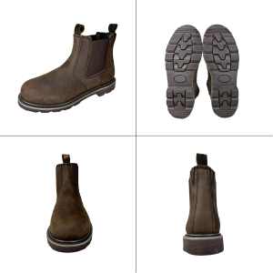 Caldo-vendita Unisex in acciaio punta di sicurezza stivali da lavoro metà taglio cavallo pazzo in pelle da uomo - Product Image 4