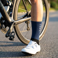 Chaussettes de vélo personnalisées pour hommes, respirantes, absorbantes, antidérapantes, haute élasticité, pour sports de montagne