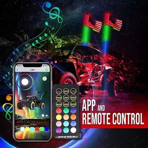 Nuovo 3FT 4FT 5FT 6FT multi-colore illuminato flessibile COB LED frusta bandiera di sicurezza per ATV UTV 4WD Jeep <span class=keywords><strong>moto</strong></span> <span class=keywords><strong>moto</strong></span> - Product Image 5